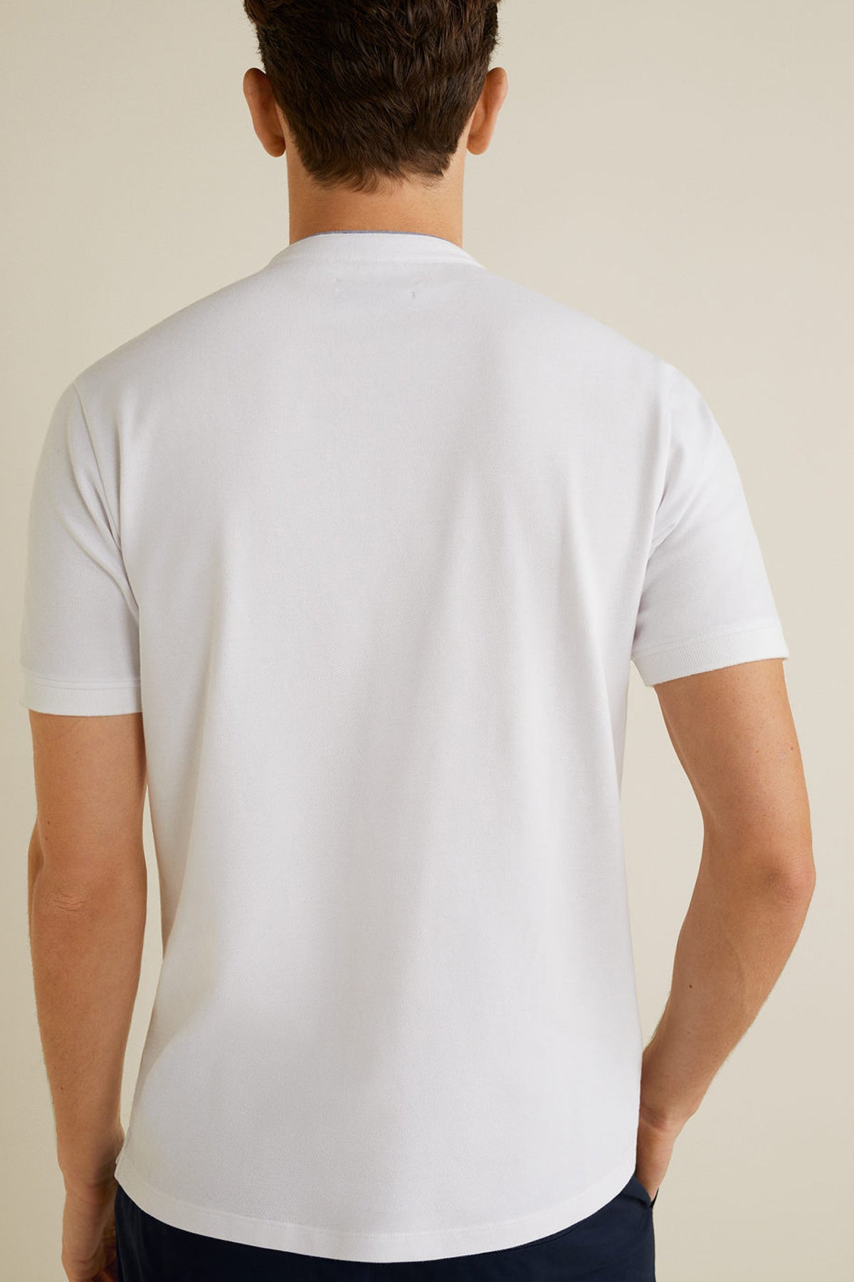 Mao Collar Polo Shirt