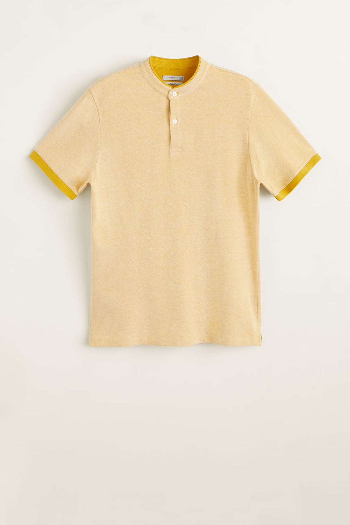 Mao Collar Polo Shirt