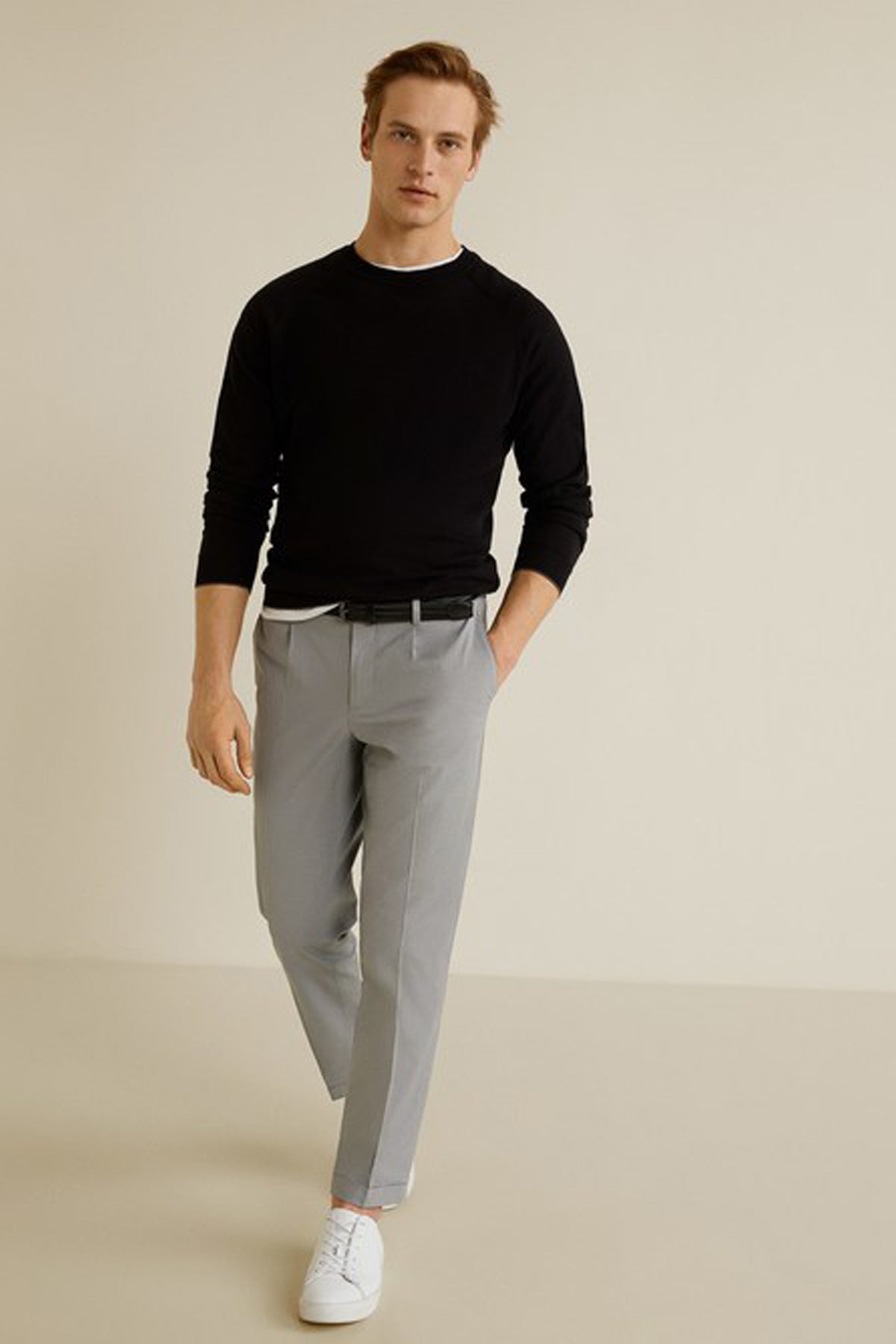 Regular Fit Pleated Trousers