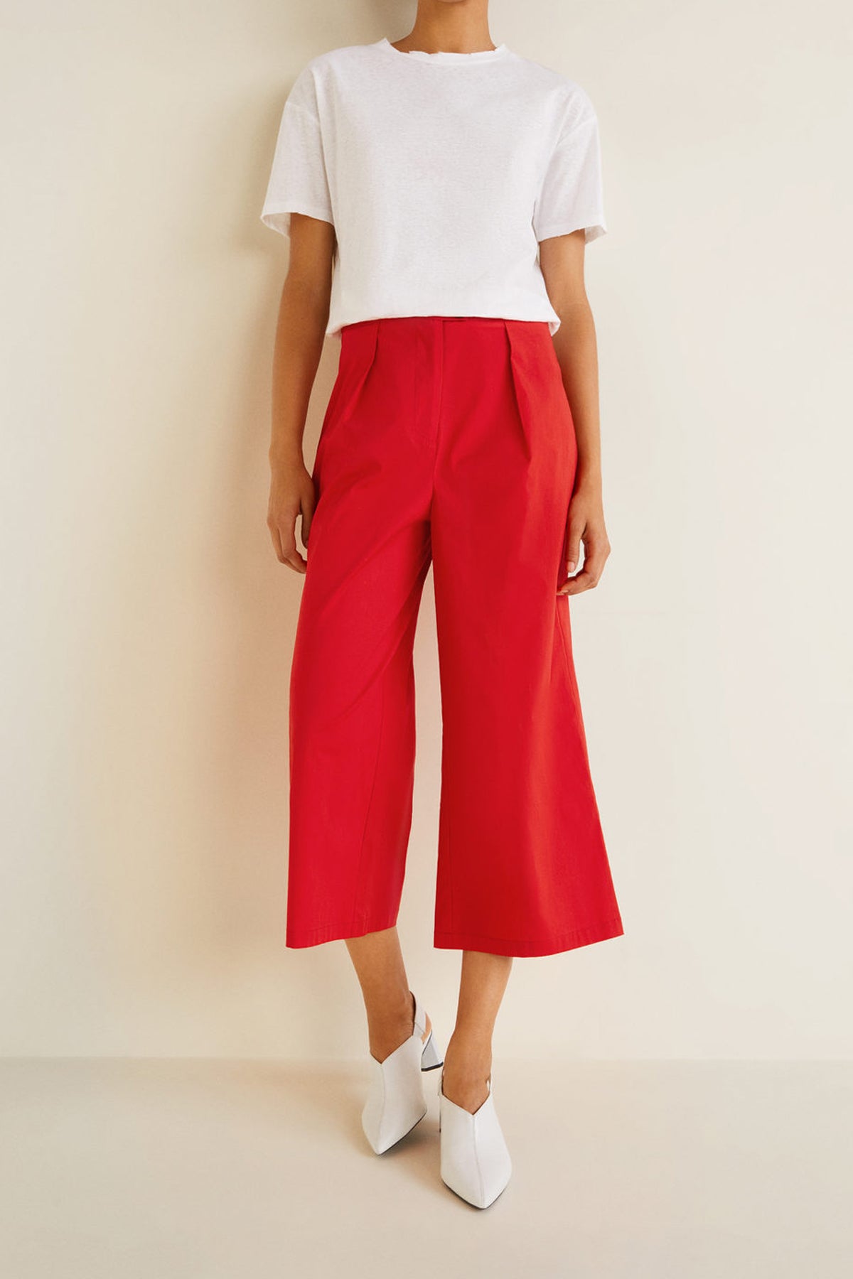 Flared Cotton Trousers