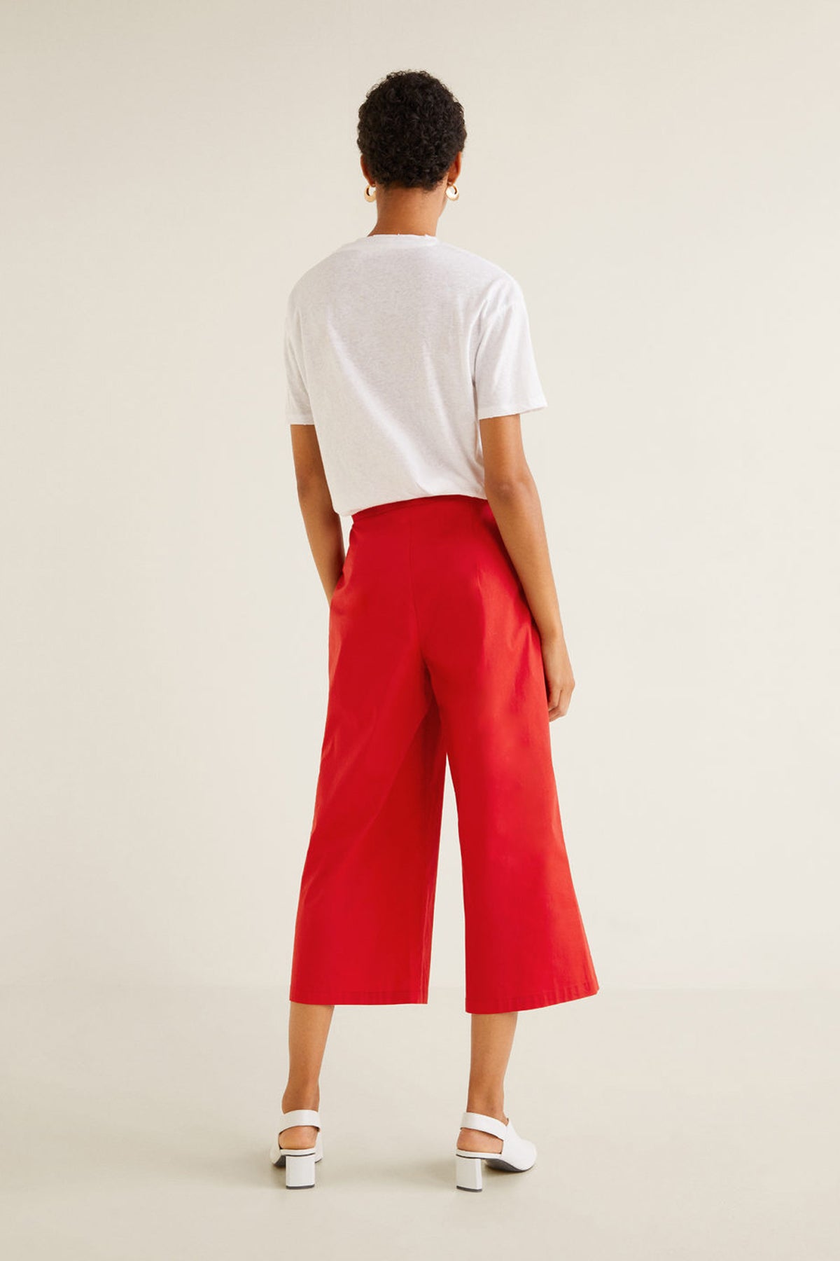 Flared Cotton Trousers