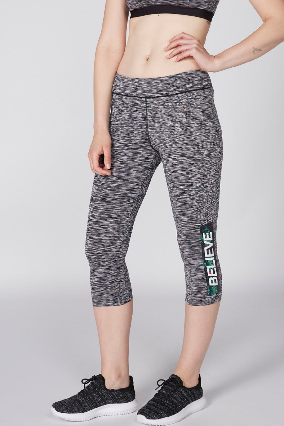Printed 3/4 Leggings with Elasticised Waistband
