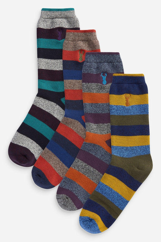 Stripe Heavyweight Socks Four Pack