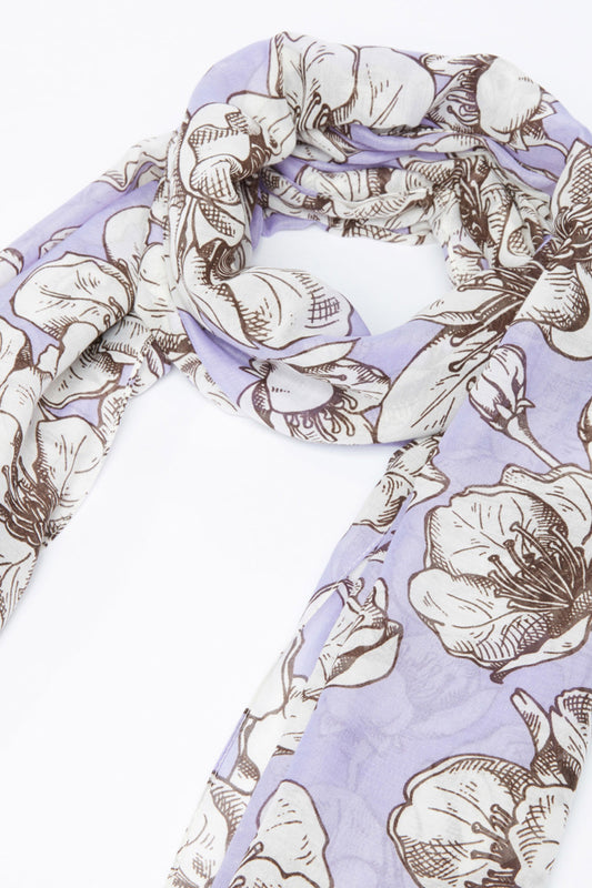 Floral Printed Rectangular Scarf