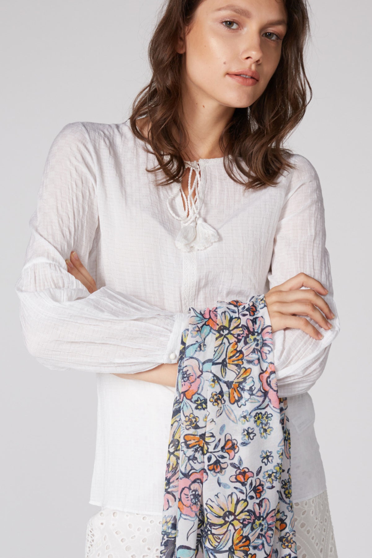 Floral Printed Rectangular Scarf