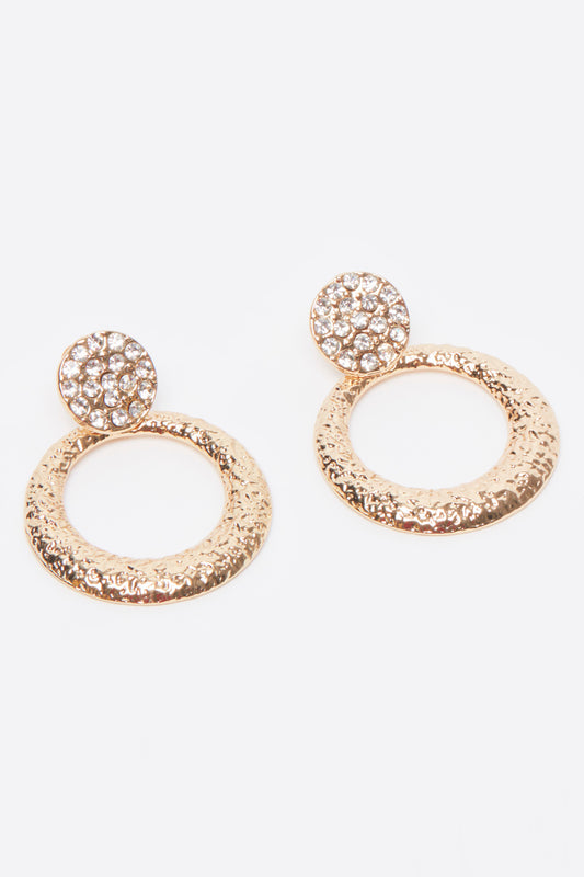 Studded Dangling Earrings with Pushback Closure