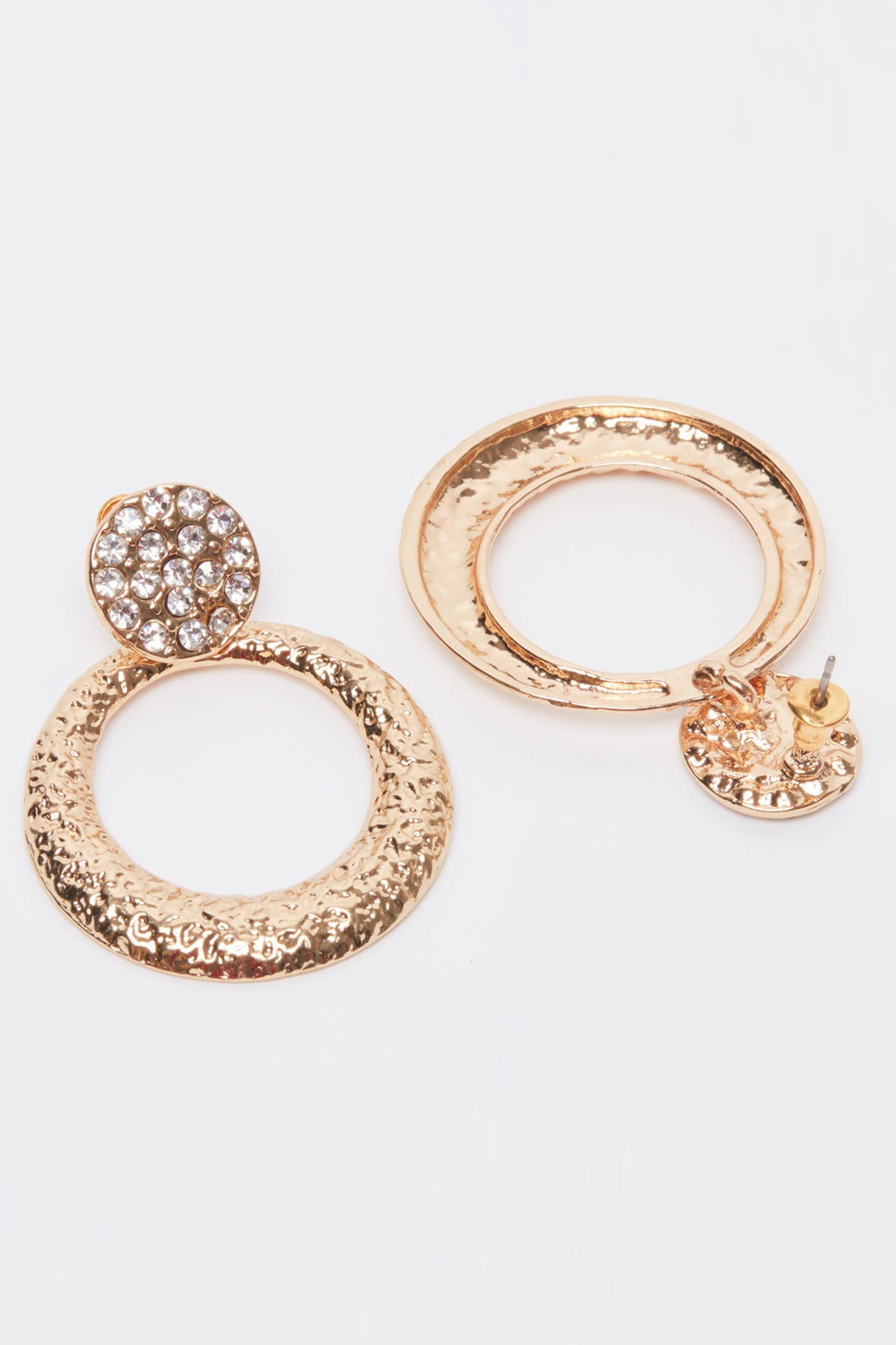 Studded Dangling Earrings with Pushback Closure