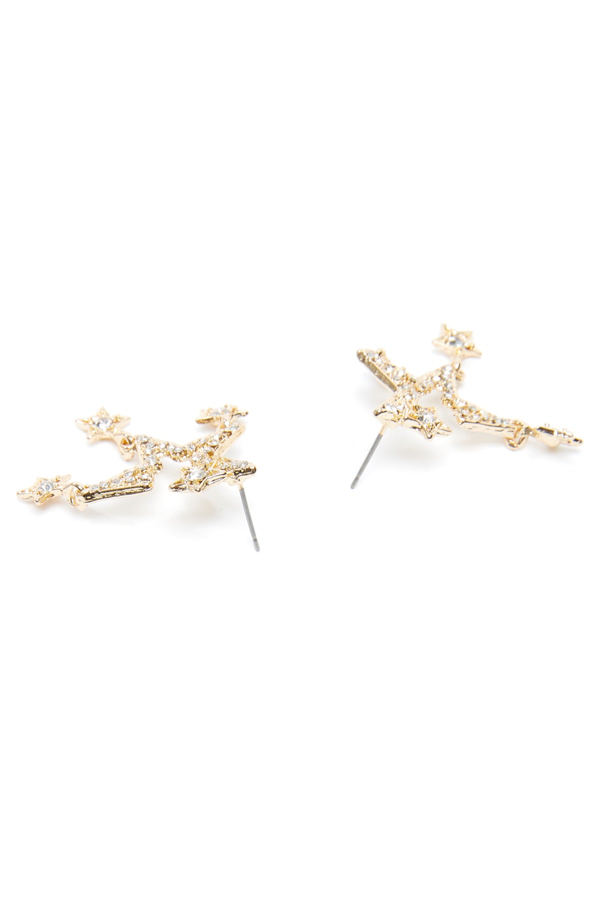 Studded Dangling Earrings with Pushback Closure
