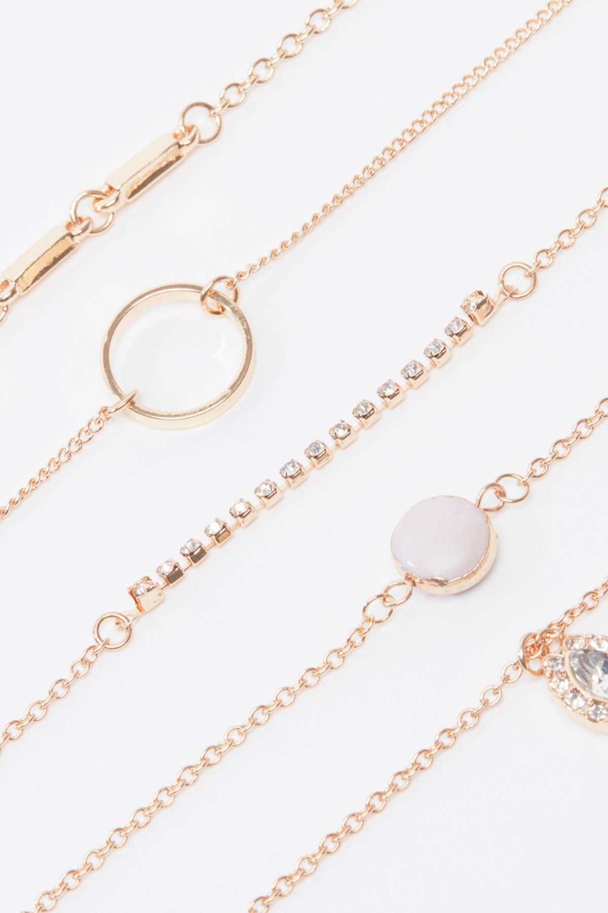 Embellished Bracelets with Lobster Clasp - Set of 5