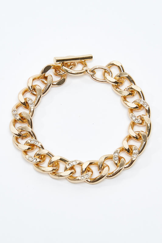 Metallic Bracelet with Toggle Clasp