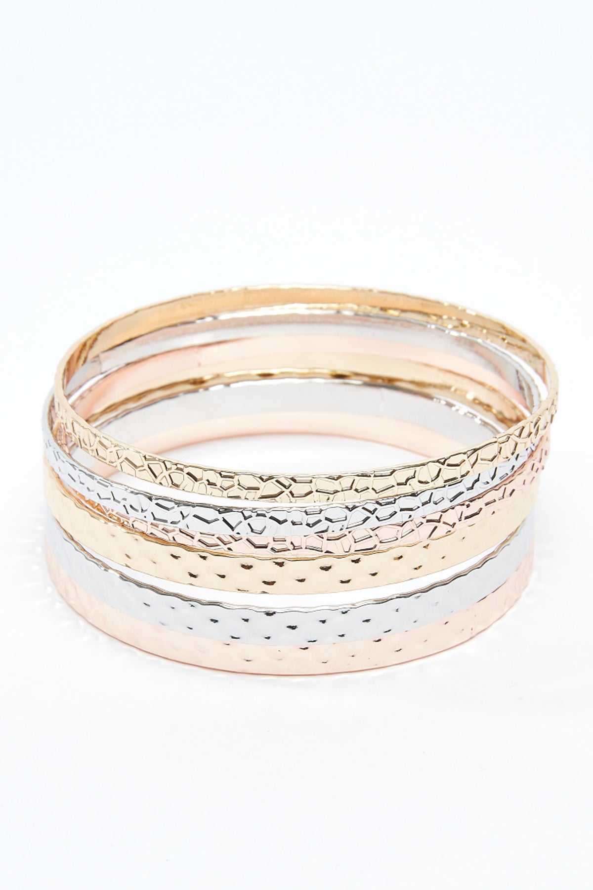 Textured Bangles - Set of 6