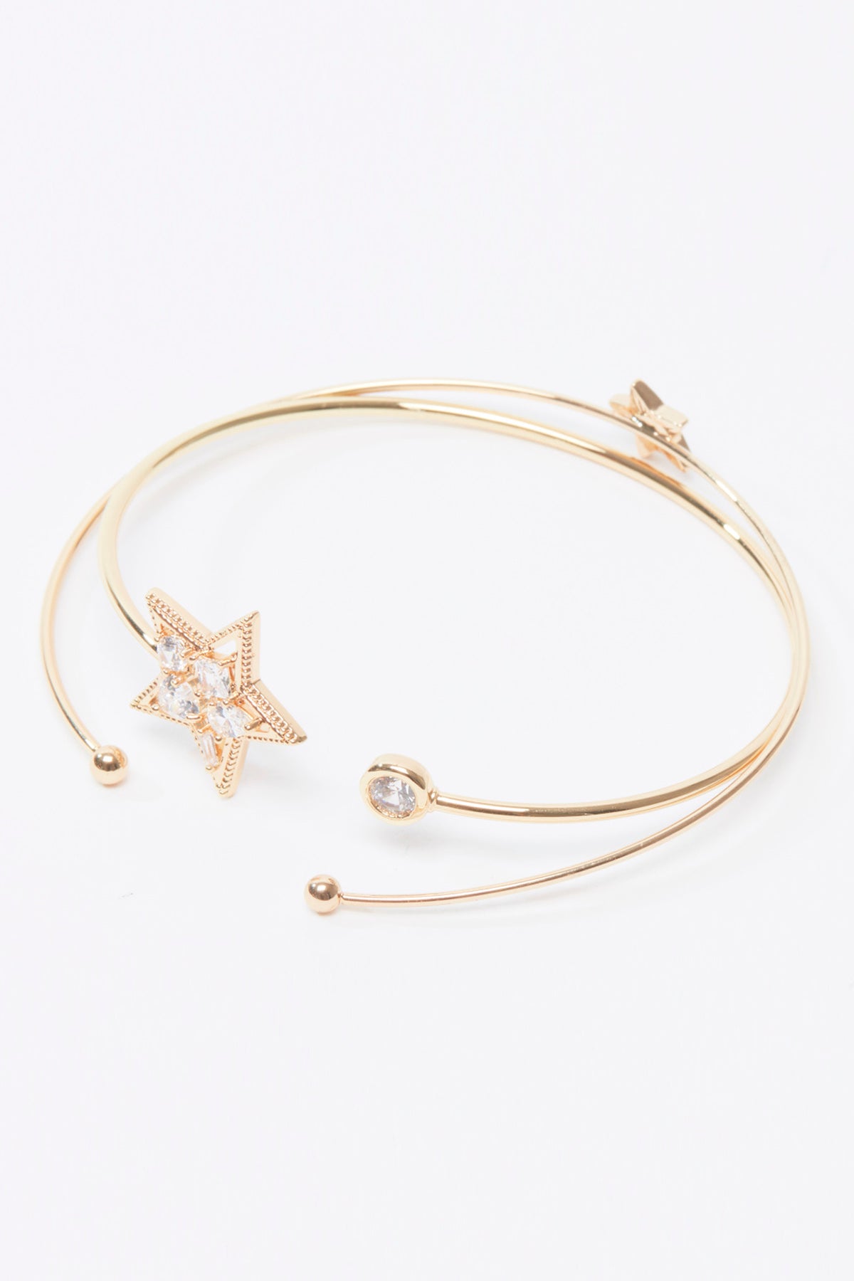 Embellished Cuffed Bracelet - Set of 2