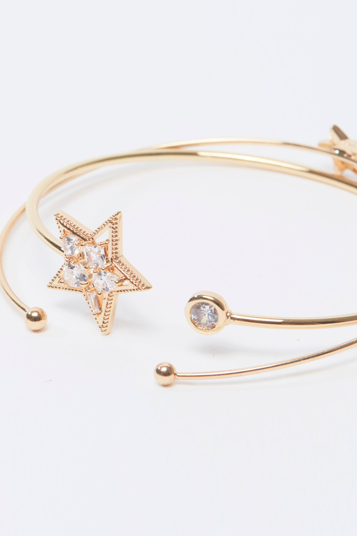 Embellished Cuffed Bracelet - Set of 2