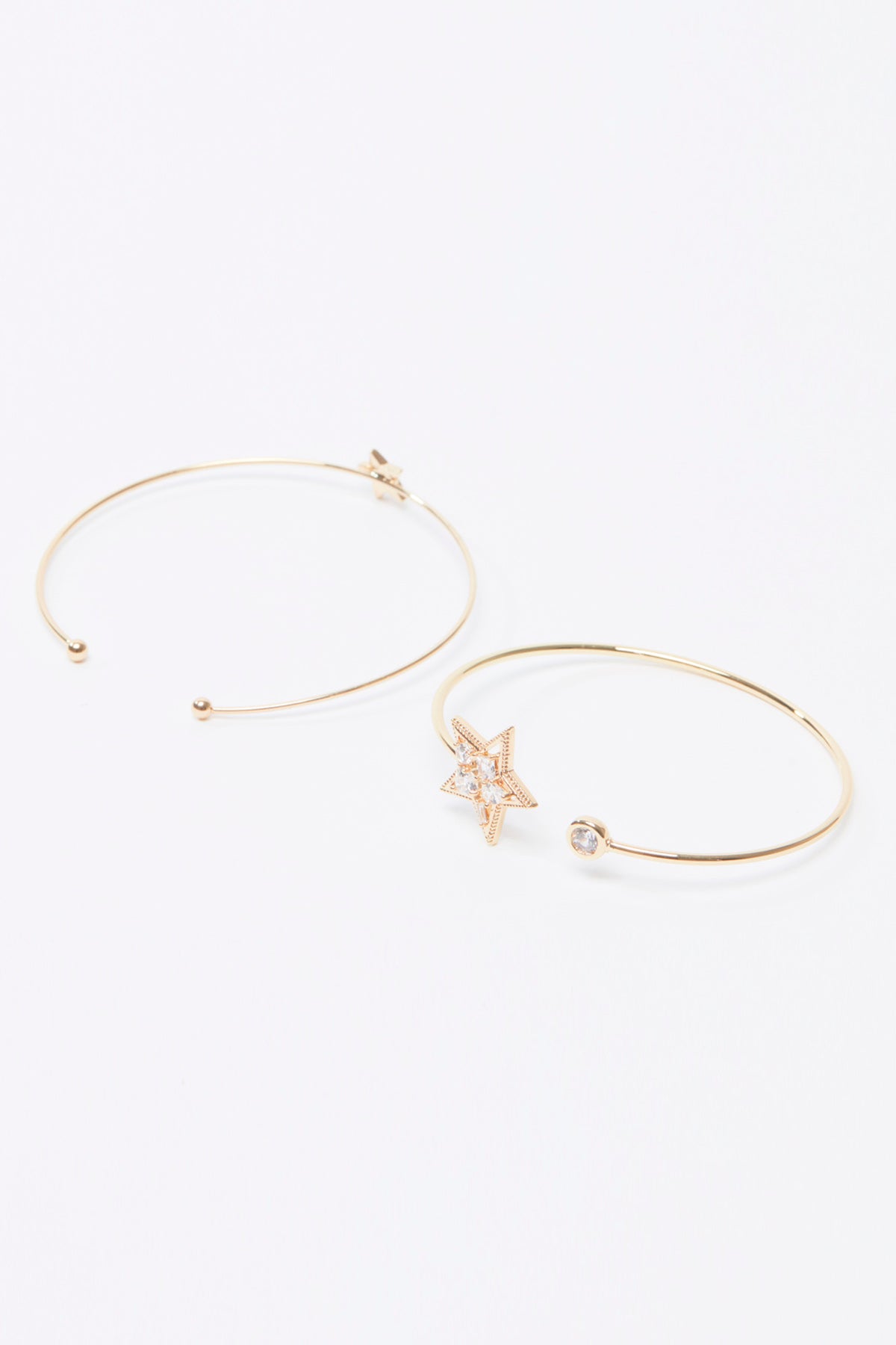 Embellished Cuffed Bracelet - Set of 2