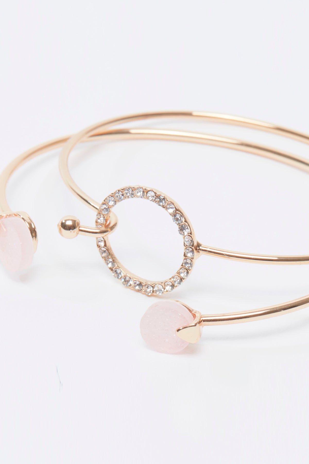 Embellished Cuffed Bracelet - Set of 2