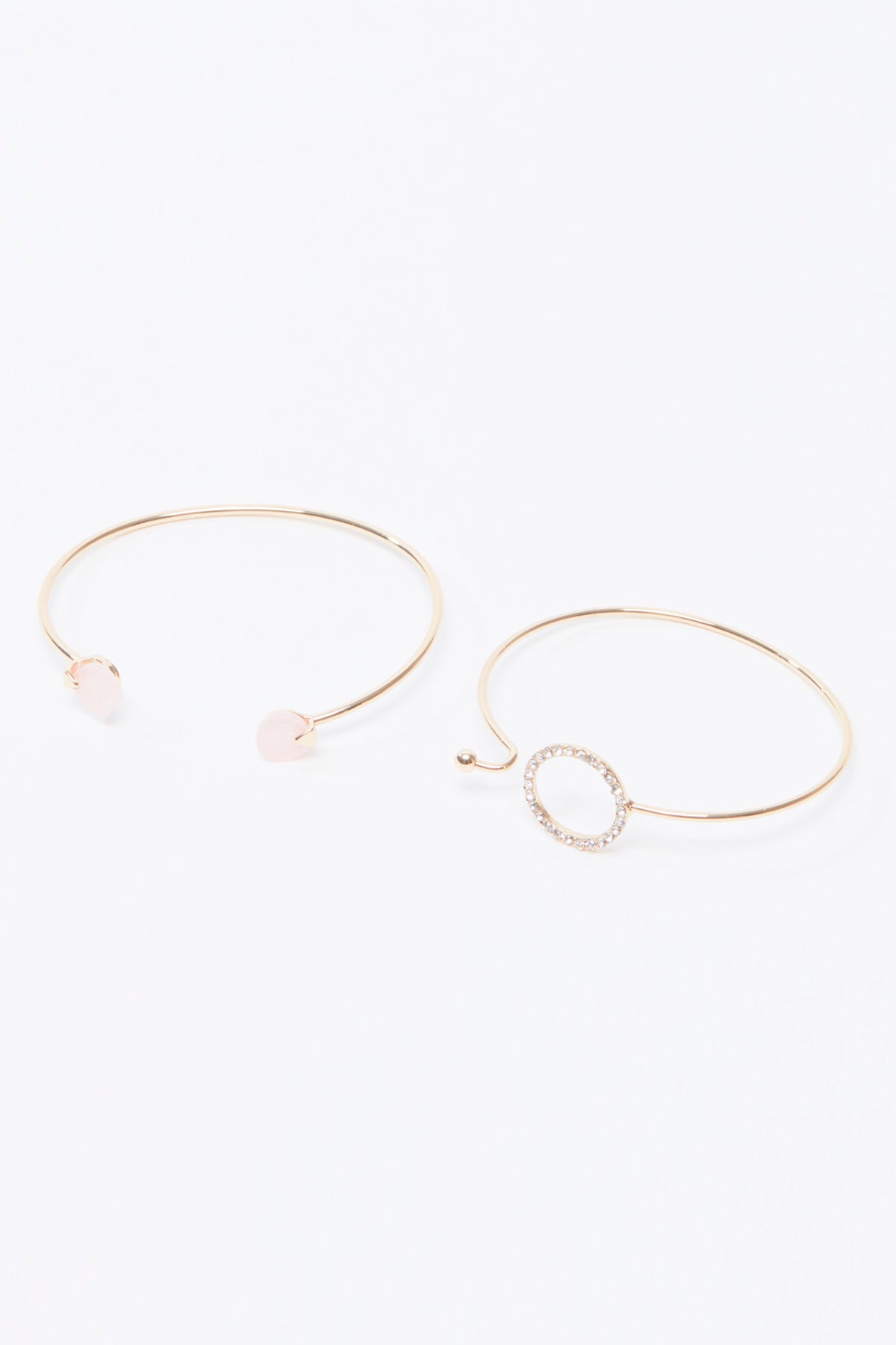 Embellished Cuffed Bracelet - Set of 2