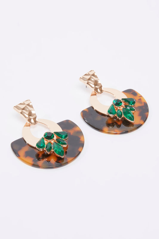 Embellished Dangling Earrings with Pushback Closure