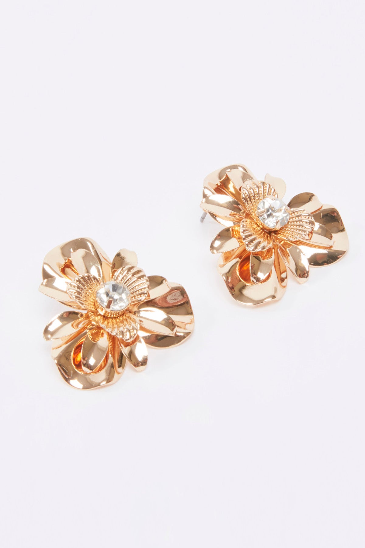 Studded Earrings with Pushback Closure