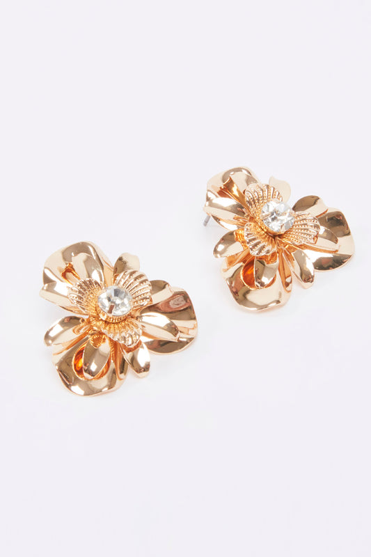 Studded Earrings with Pushback Closure