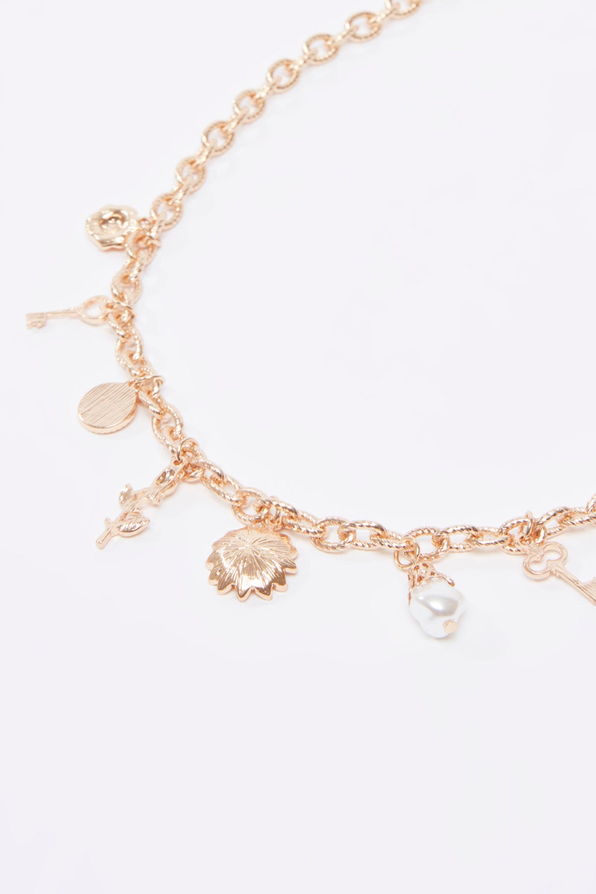 Embellished Nautical Themed Charm Necklace