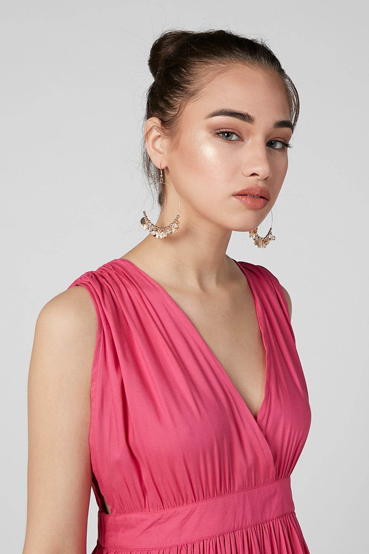 Hoop Earrings with Charms and Fish Hook