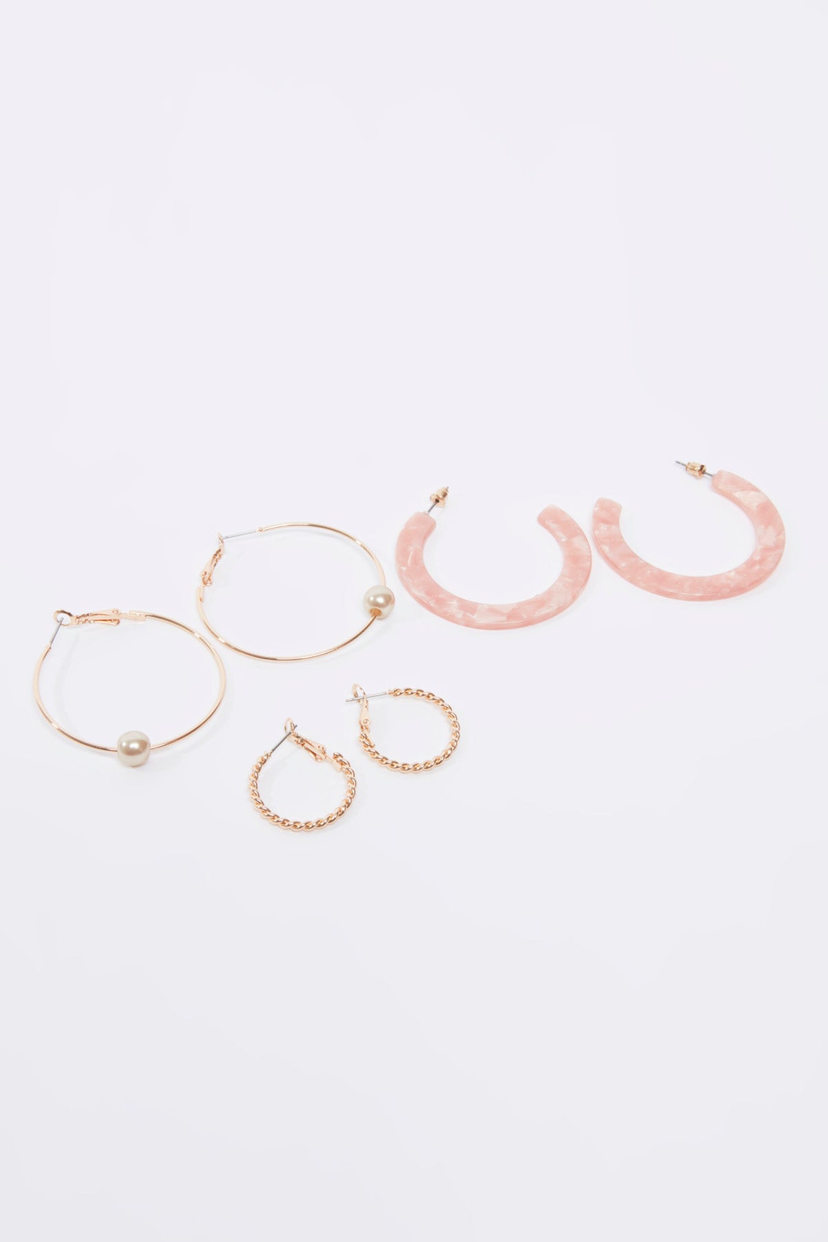 Set of 3 - Hoop Earrings