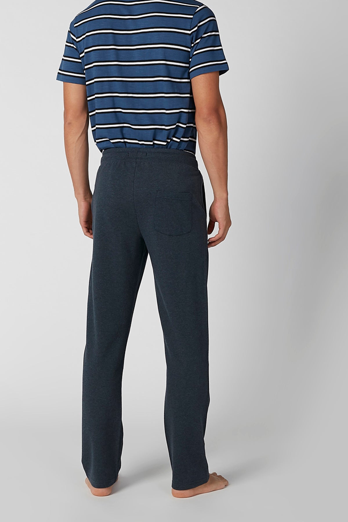 Solid Pyjamas with Pocket Detail and Drawstring