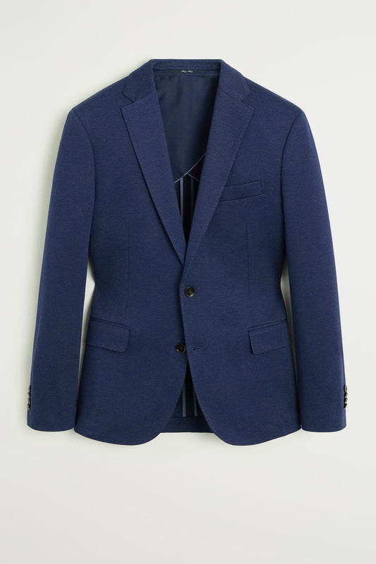 Slim Fit Herringbone Structured Blazer