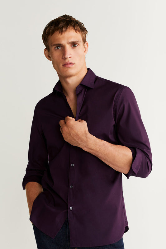 Slim Fit Stretch Cotton Shirt