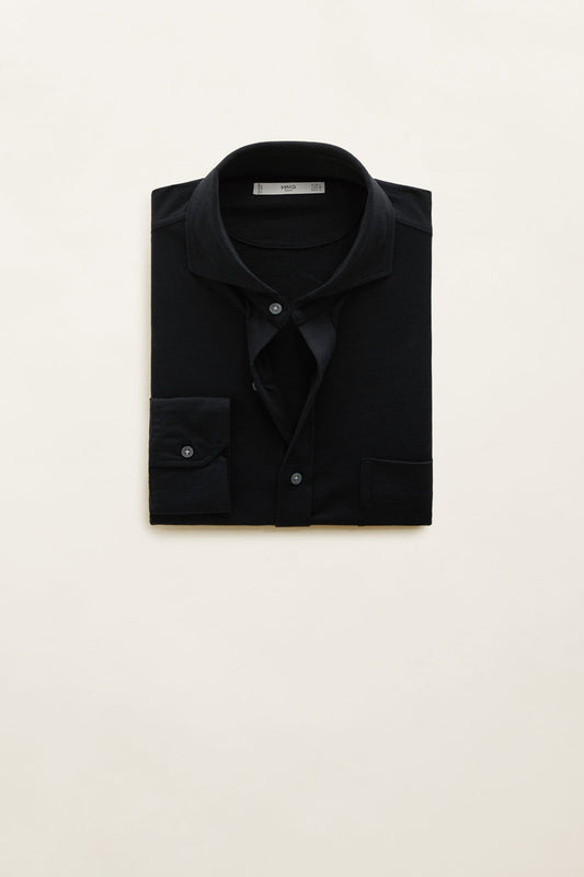 Slim Fit Pocket Cotton Shirt
