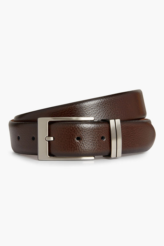 Signature Italian Leather Metal Loops Belt