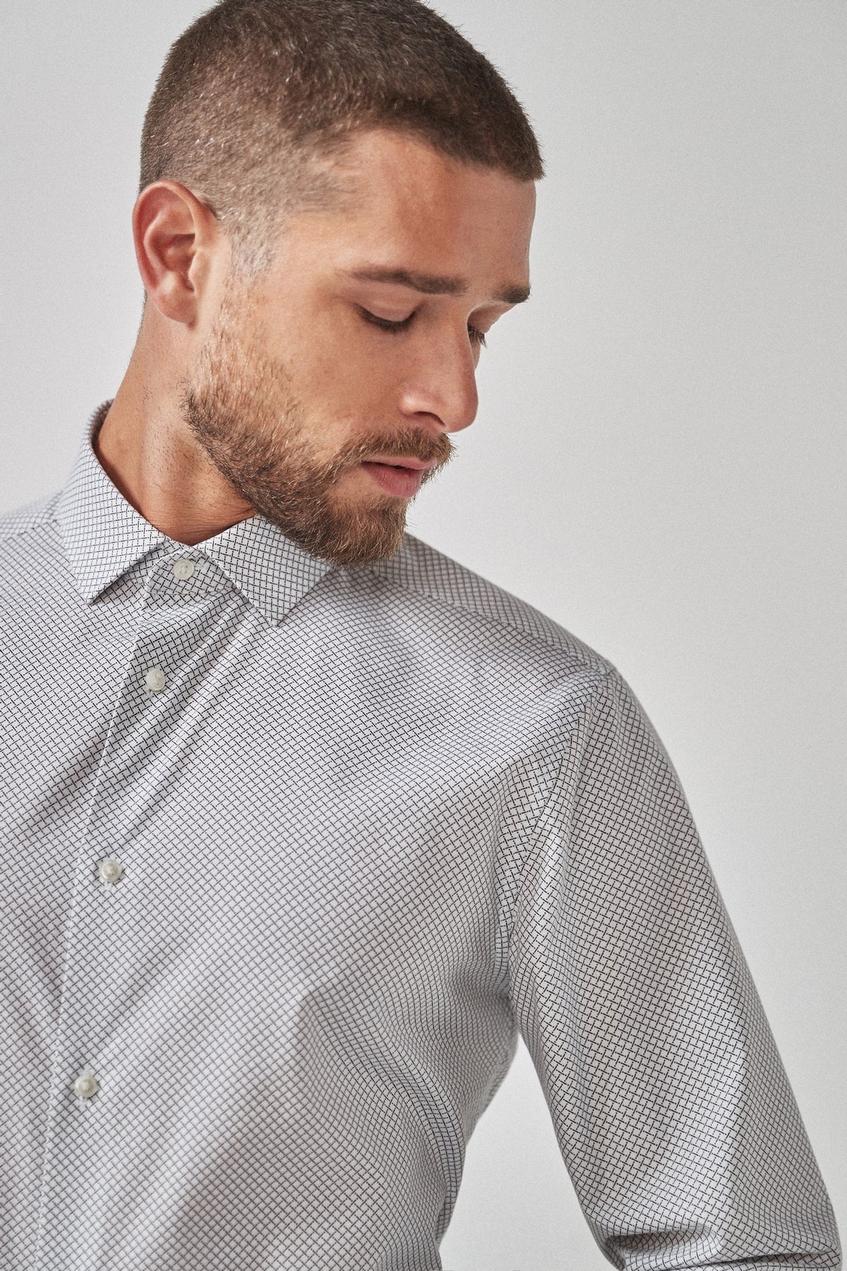 Regular Fit Printed Shirt With Tie