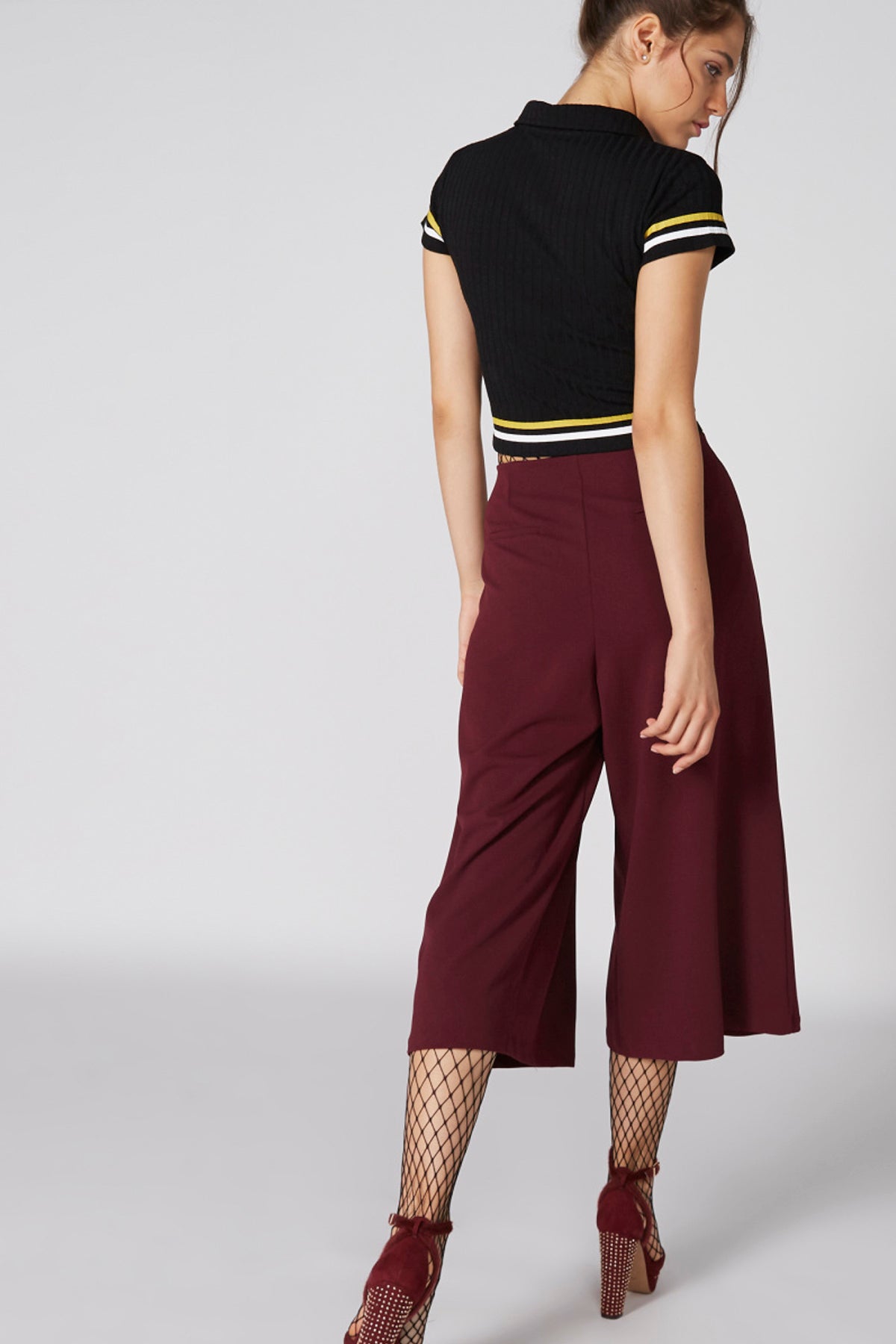 Pleated Culottes with Elasticised Waistband