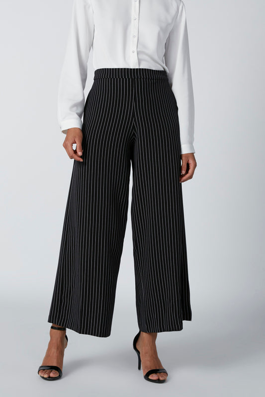Pinstripe Trousers with Pocket Detail