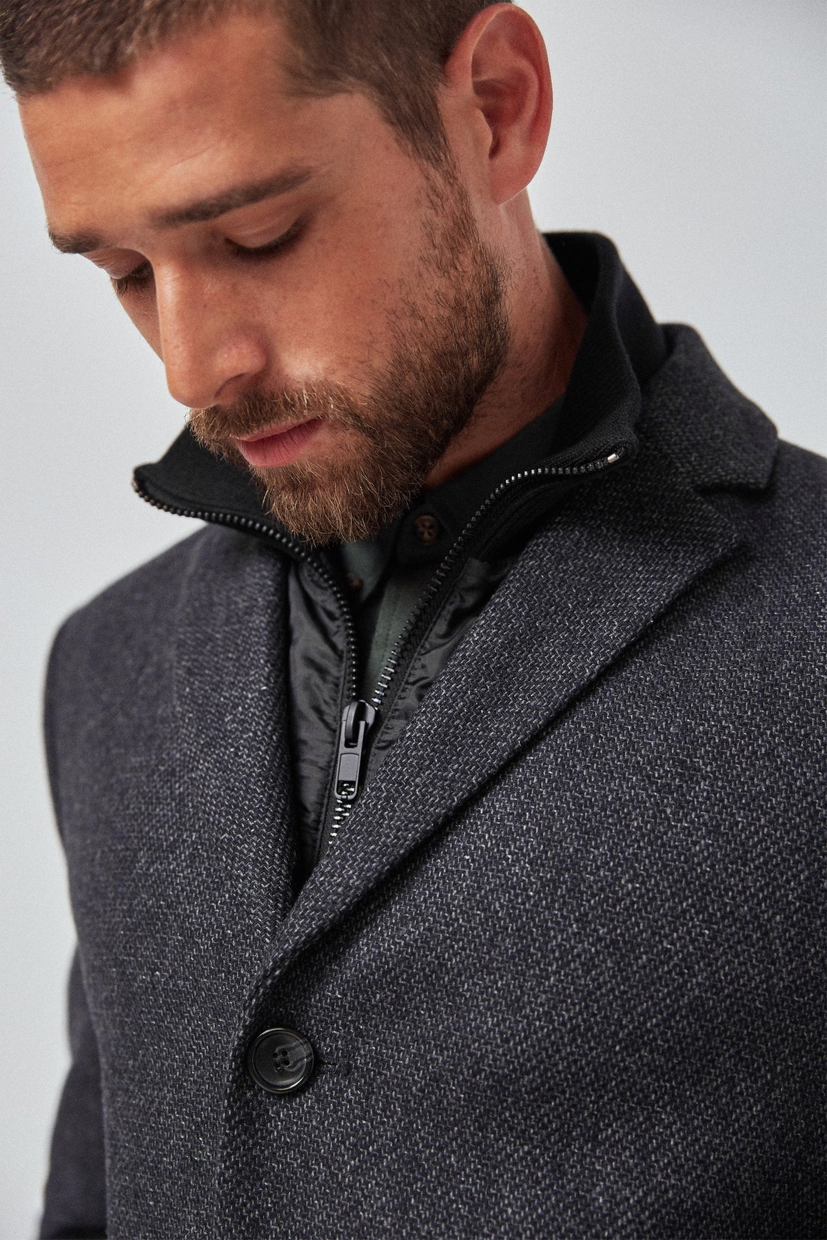 Zip Epsom Coat
