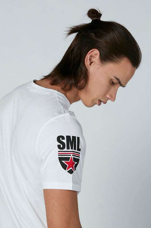 Printed T-Shirt with Round Neck and Short Sleeves