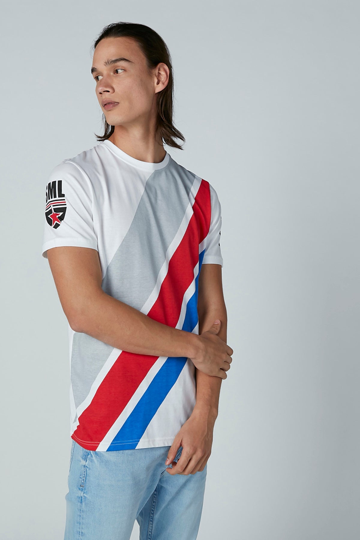 Printed T-Shirt with Round Neck and Short Sleeves