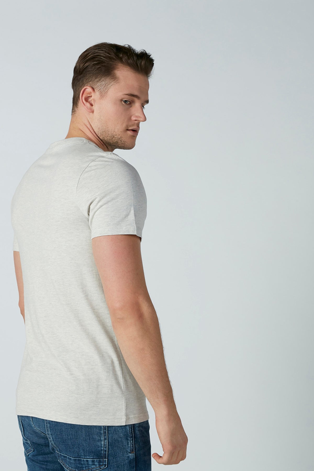 Printed T-shirt with Round Neck and Short Sleeves