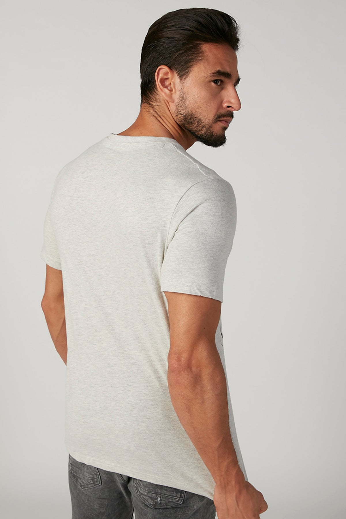Slim Fit Graphic Printed Crew Neck T-shirt