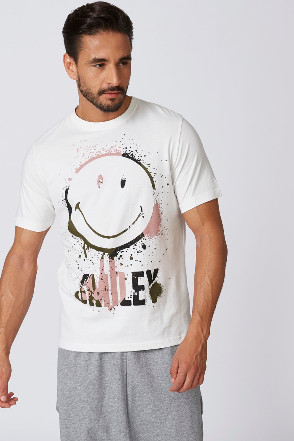 Printed T-shirt in Slim-Fit with Crew Neck