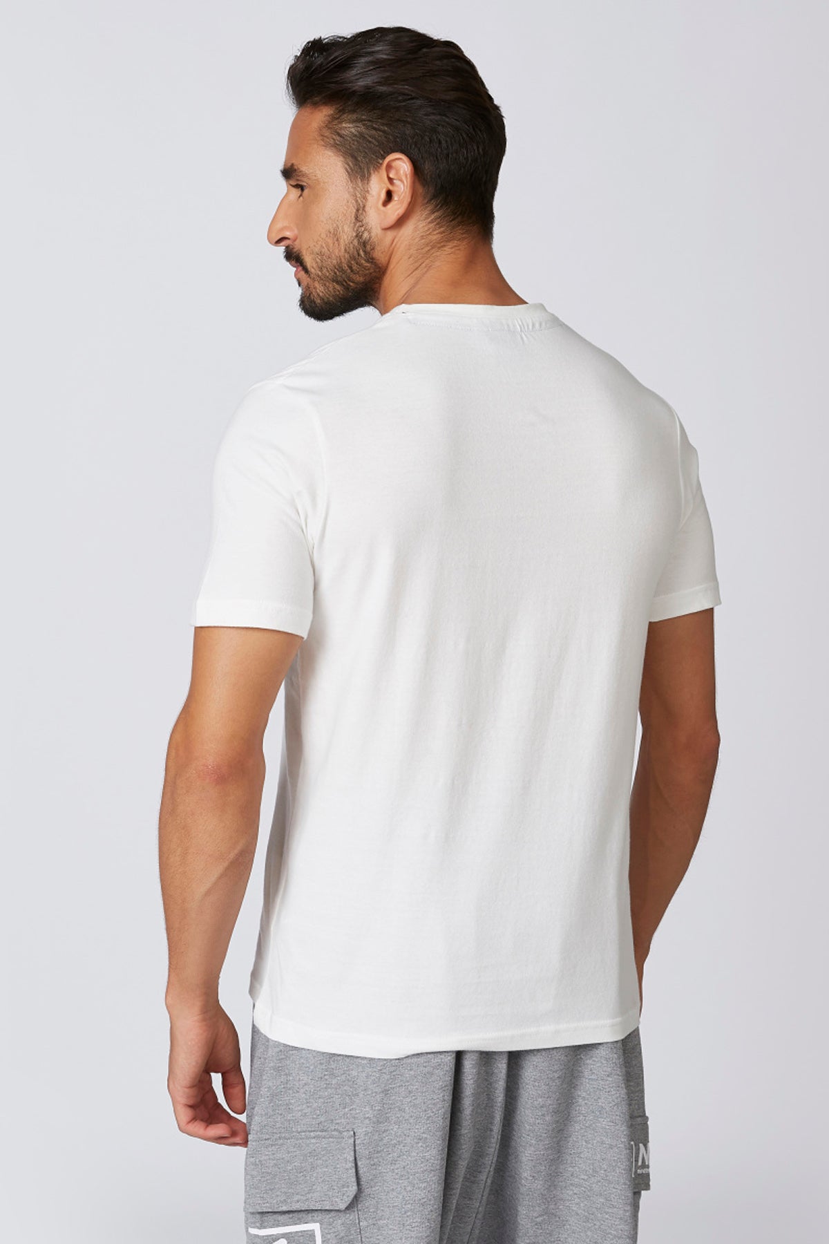 Printed T-shirt in Slim-Fit with Crew Neck