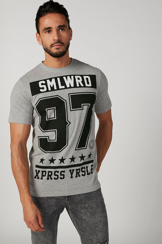 Slim Fit Printed Crew Neck T-shirt