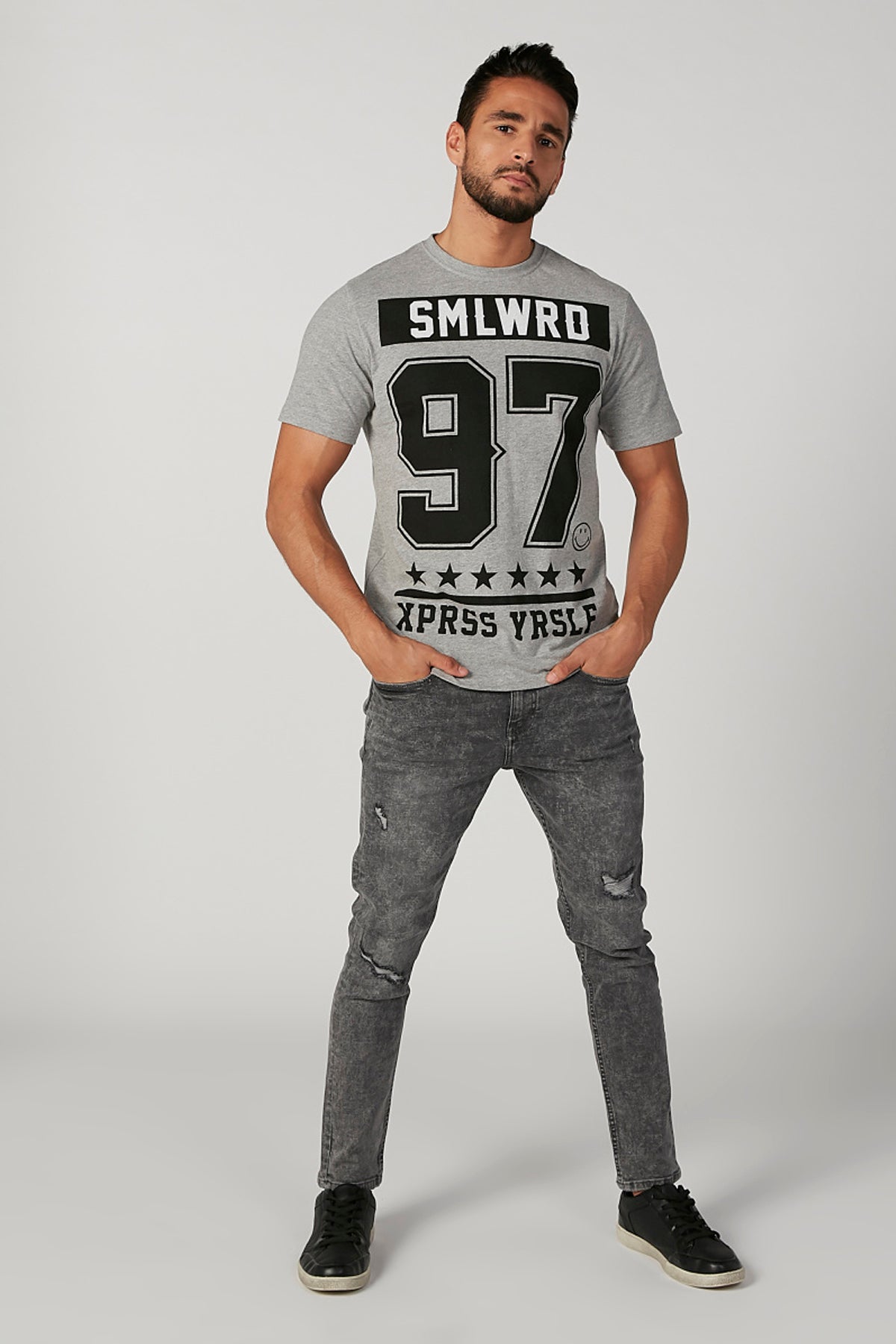 Slim Fit Printed Crew Neck T-shirt