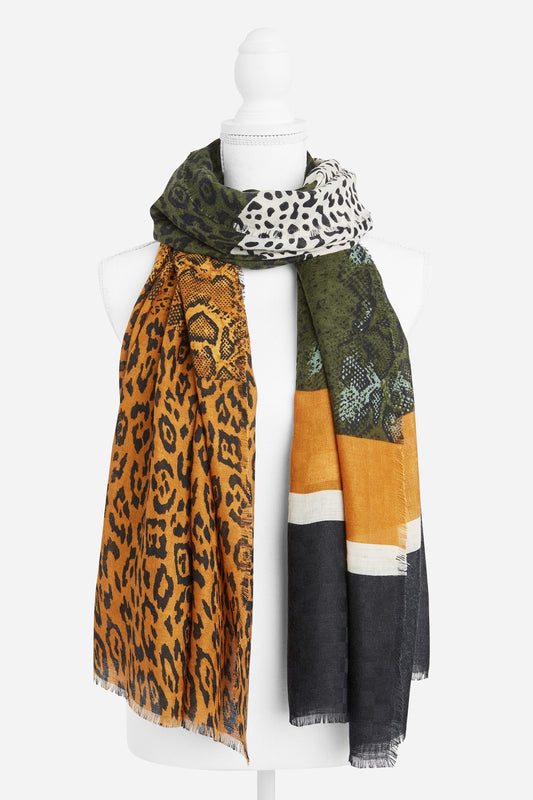 Animal Spliced Lightweight Scarf