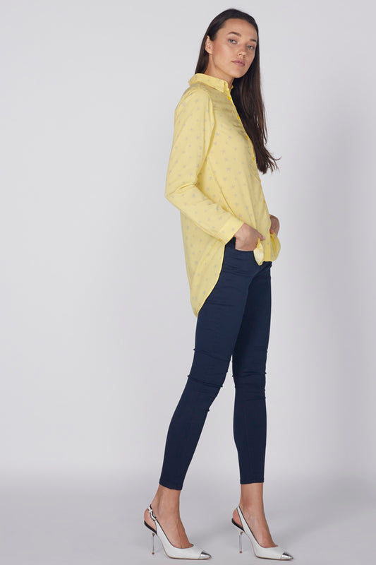 Printed Shirt with Long Sleeves and Complete Placket