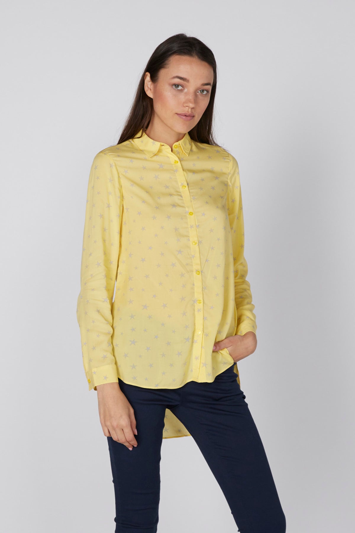 Printed Shirt with Long Sleeves and Complete Placket