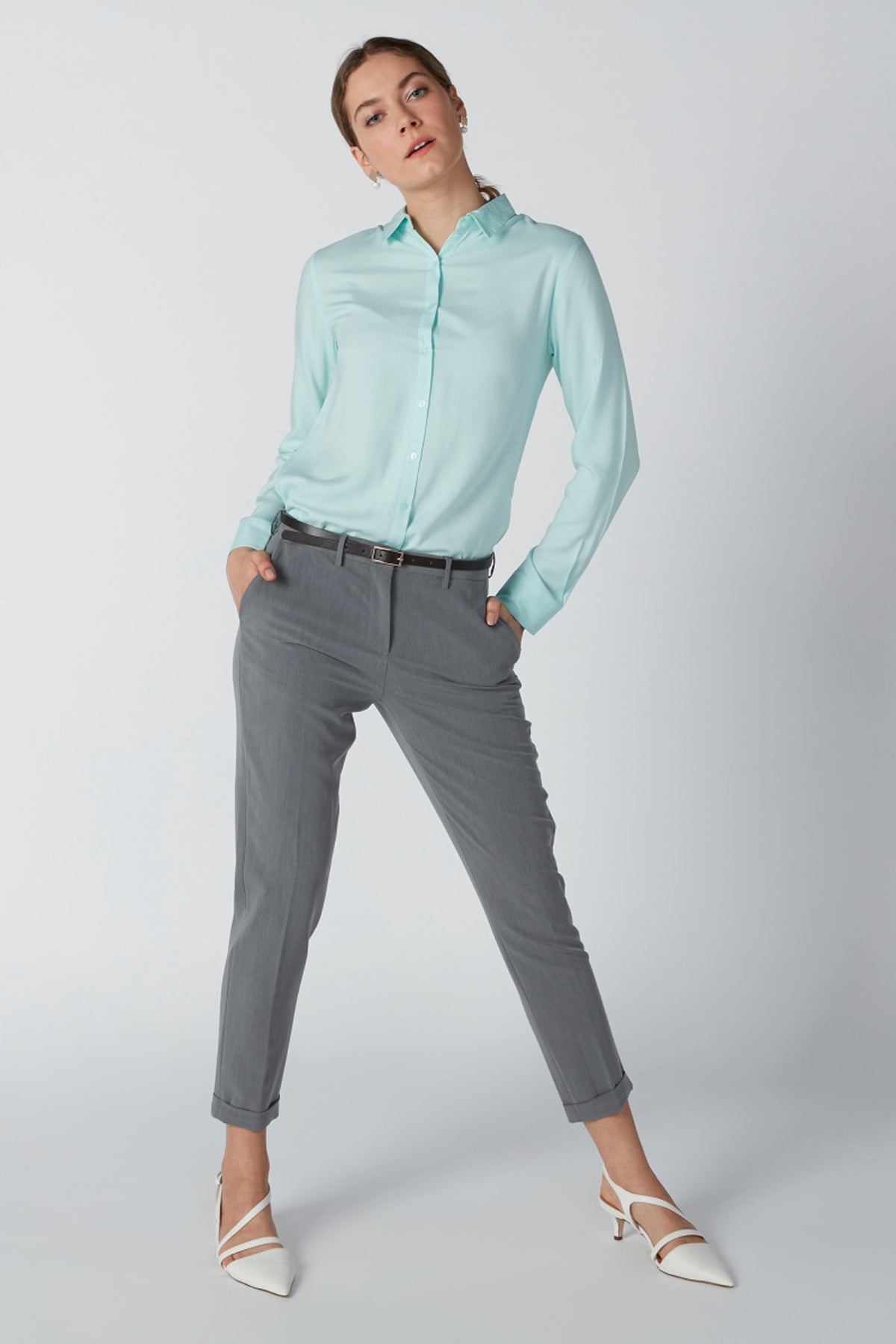 Long Sleeves Shirt in Regular Fit with Complete Placket