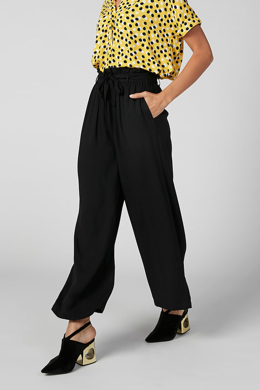 Plain Flexi Waist Palazzo Pants with Tie Ups