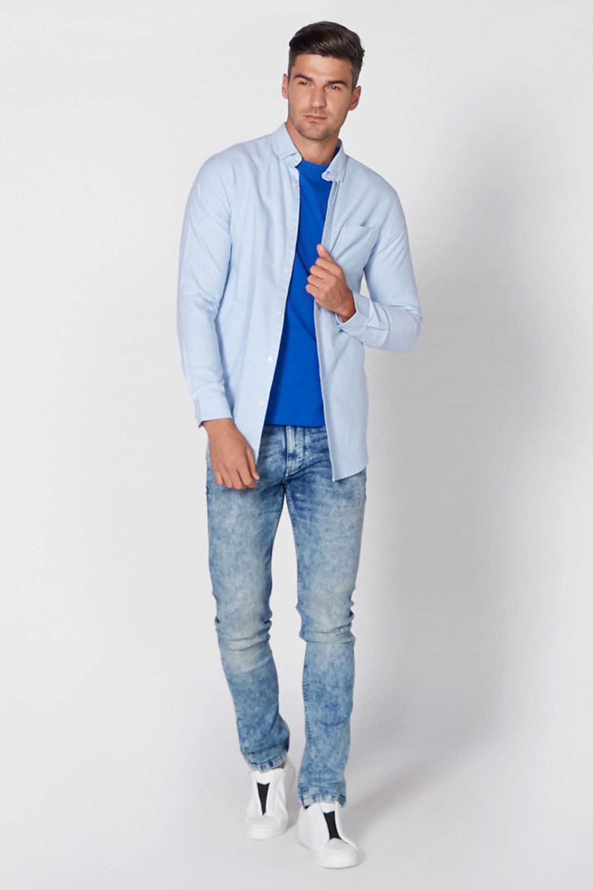 Long Sleeves Shirt with Complete Placket