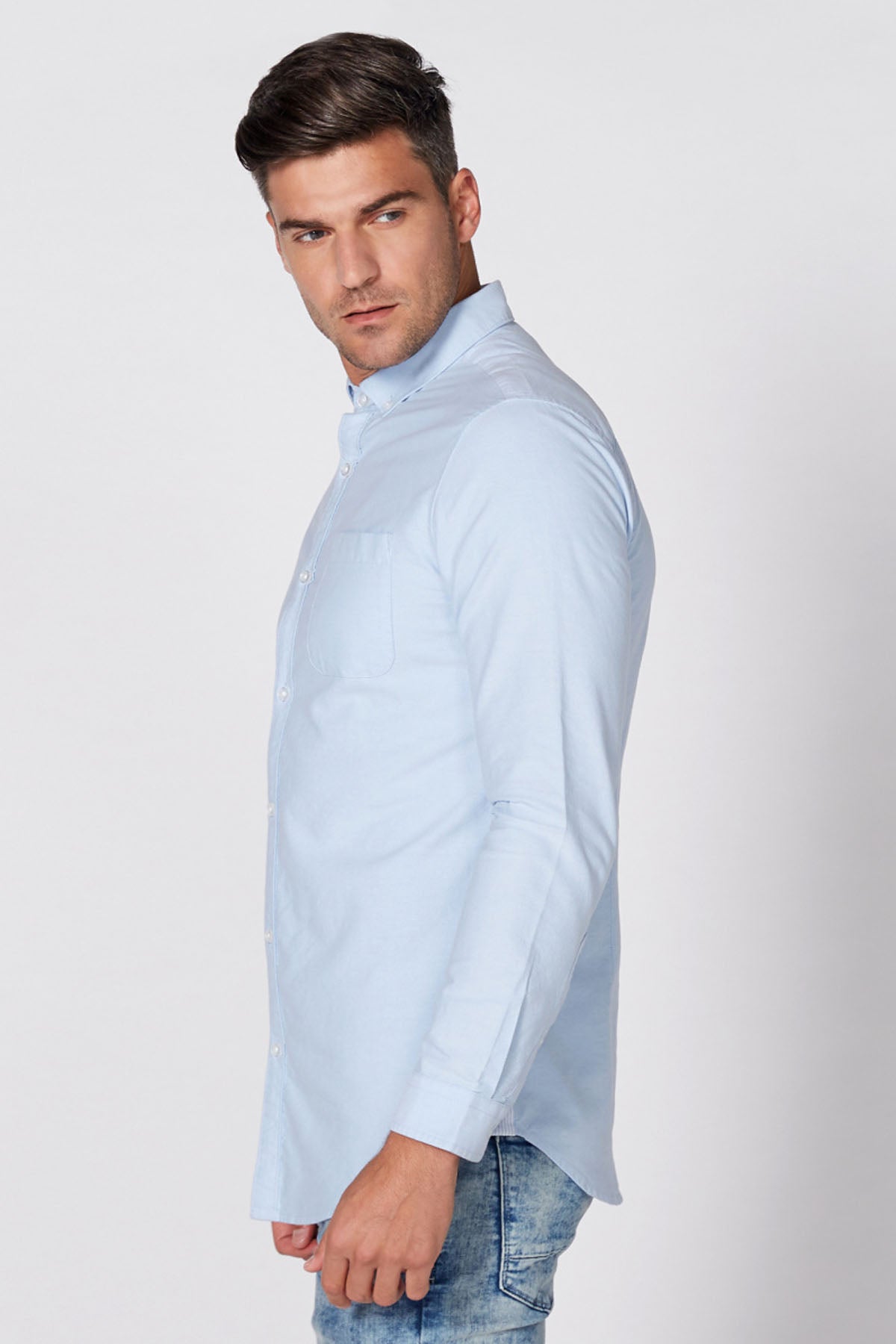 Long Sleeves Shirt with Complete Placket